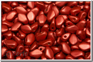 Gekko�-Beads, 3x5mm, lava red, met., satin, 50 Stk.