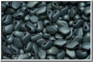 Gekko�-Beads, 3x5mm, black, op., shimmer, matte, 50 Stk.