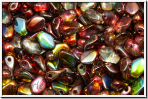 Gekko�-Beads, 3x5mm, crystal, trans., magic wine, 50 Stk.
