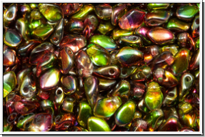 Gekko�-Beads, 3x5mm, crystal, trans., magic autumn, 50 Stk.