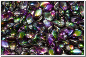 Gekko�-Beads, 3x5mm, crystal, trans., magic lilac, 50 Stk.