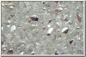 Gekko�-Beads, 3x5mm, crystal, trans., half AB, 50 Stk.
