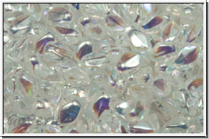Gekko�-Beads, 3x5mm, crystal, trans., full AB, 50 Stk.