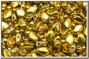 Gekko�-Beads, 3x5mm, crystal, trans., full brass, 50 Stk.