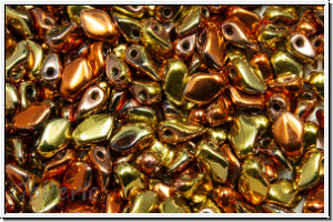 Gekko�-Beads, 3x5mm, crystal, trans., california gold rush, 50 Stk.
