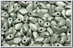 Gekko�-Beads, 3x5mm, crystal, trans., full silver, matte, 50 Stk.