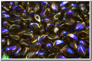 Gekko�-Beads, 3x5mm, crystal, trans., full azuro, 50 Stk.