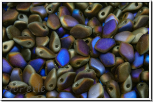 Gekko�-Beads, 3x5mm, crystal, trans., full azuro, matte, 50 Stk.