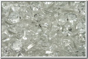 Button�-Beads, 4mm, crystal, trans., 50 Stk.
