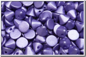 Button�-Beads, 4mm, white, alabaster, lavender met. matte, 50 Stk.