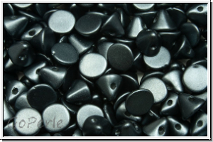 Button�-Beads, 4mm, white, alabaster, dk. grey pastel, 50 Stk.