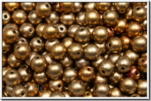 b�hm. Glasperle, rund, 4mm, purple gold, met., satin, iris., 50 Stk.