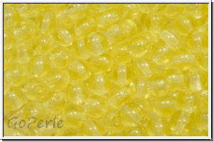 b�hm. Glasperle, rund, 4mm, jonquil, trans., 50 Stk.