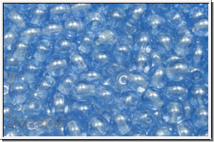 b�hm. Glasperle, rund, 4mm, sapphire, med., trans., luster, 50 Stk.