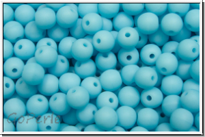 b�hm. Glasperle, rund, 4mm, baby blue, op., matte, 50 Stk.
