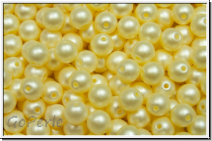 b�hm. Glasperle, rund, 4mm, white, alabaster, lt. cream pastel, 50 Stk.