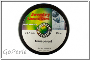 "Jewelry Elastic Cord", Stretch magic, 0,7 mm, crystal, GRIFFIN, Preis/m