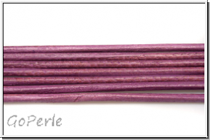 Lederband, 1,3mm, rund, fuchsia, Ziege, L�nge 1 m
