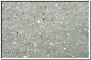 B�hm. Glasschliffperle, PRECIOSA, feuerpol., 3mm, crystal, trans., 50 Stk.