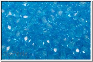 B�hm. Glasschliffperle, PRECIOSA, feuerpol., 3mm, crystal, trans., ocean (dyed), 50 Stk.