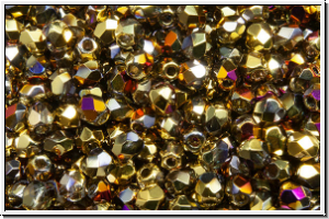 B�hm. Glasschliffperle, PRECIOSA, feuerpol., 3mm, crystal, trans., california violet, 50 Stk.