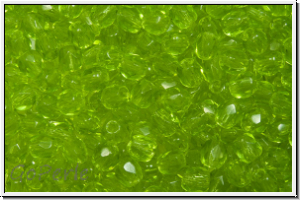 B�hm. Glasschliffperle, PRECIOSA, feuerpol., 3mm, olivine, trans., 50 Stk.