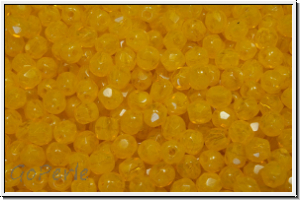 B�hm. Glasschliffperle, feuerpol., 3mm, sunflower, opal, 50 Stk.