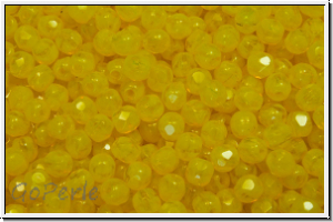 B�hm. Glasschliffperle, feuerpol., 3mm, yellow, opal, 50 Stk.