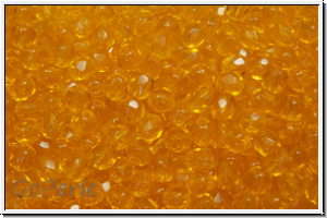 B�hm. Glasschliffperle, feuerpol., 3mm, sunflower, trans., 50 Stk.