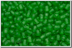 B�hm. Glasschliffperle, feuerpol., 3mm, green, kelly, trans., matte, 50 Stk.
