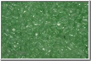 B�hm. Glasschliffperle, feuerpol., 3mm, peridot, lt., trans., 50 Stk.