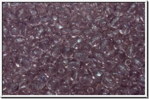 B�hm. Glasschliffperle, feuerpol., 3mm, amethyst, lt., trans., 50 Stk.