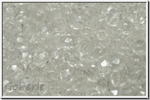 B�hm. Glasschliffperle, feuerpol., 4mm, crystal, trans., luster, 50 Stk.