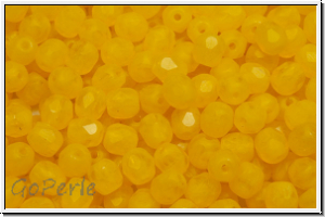 B�hm. Glasschliffperle, feuerpol., 4mm, sunflower, opal, matte, 50 Stk.