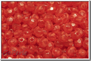B�hm. Glasschliffperle, feuerpol., 4mm, orange, dk., opal, 50 Stk.