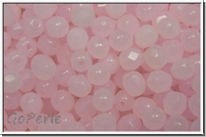 B�hm. Glasschliffperle, feuerpol., 4mm, rosy, alabaster, 50 Stk.