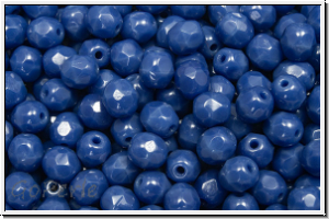 B�hm. Glasschliffperle, feuerpol., 4mm, blue, navy, op., 50 Stk.