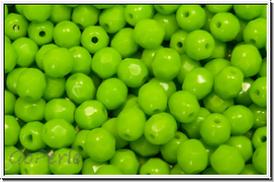 B�hm. Glasschliffperle, feuerpol., 4mm, lime, lt., op., 50 Stk.