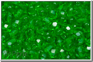 B�hm. Glasschliffperle, feuerpol., 4mm, chrysolite, med., trans., 50 Stk.