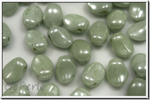 TP-03000-14457, Tulip Petals, 6x8mm, white, op., lt. green marbled, 25 Stk.