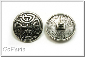 Knopf "Gotik 2", 17mm, antiksilberfb., Tibetsilber, 1 Stk.