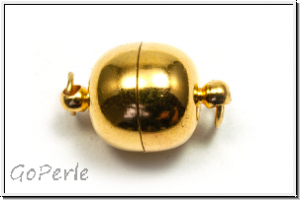 Magnetverschluss, Kugel, 19x12mm, goldfb., Messing, 1 Stk.