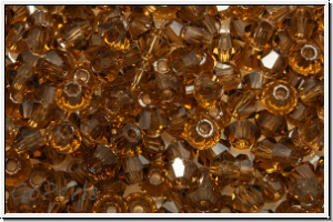 Preciosa� Bicone, 3mm, topaz, smoked, trans., 50 Stk.