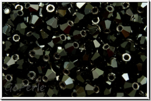 Preciosa� Bicone, 3mm, jet, op., 50 Stk.