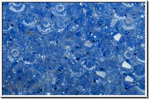 Preciosa� Bicone, 3mm, sapphire, lt., trans., 50 Stk.