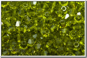 Preciosa� Bicone, 3mm, olivine, trans., 50 Stk.