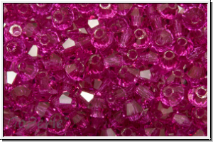 Preciosa� Bicone, 3mm, fuchsia, trans., 50 Stk.