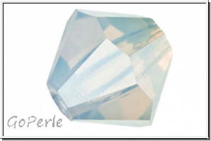 Preciosa� Bicone, 4mm, white, opal, 50 Stk.