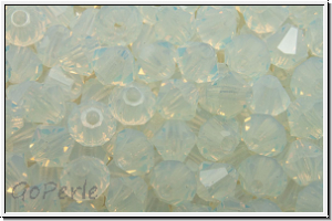 Preciosa� Bicone, 4mm, white, opal, 50 Stk.