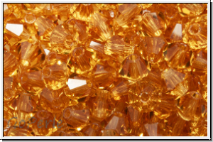 Preciosa� Bicone, 4mm, topaz, trans., 50 Stk.